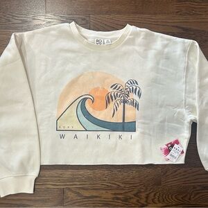Roxy Waikiki Off White Sweatshirt